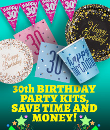 30th Birthday Party Packs - Party Save Smile